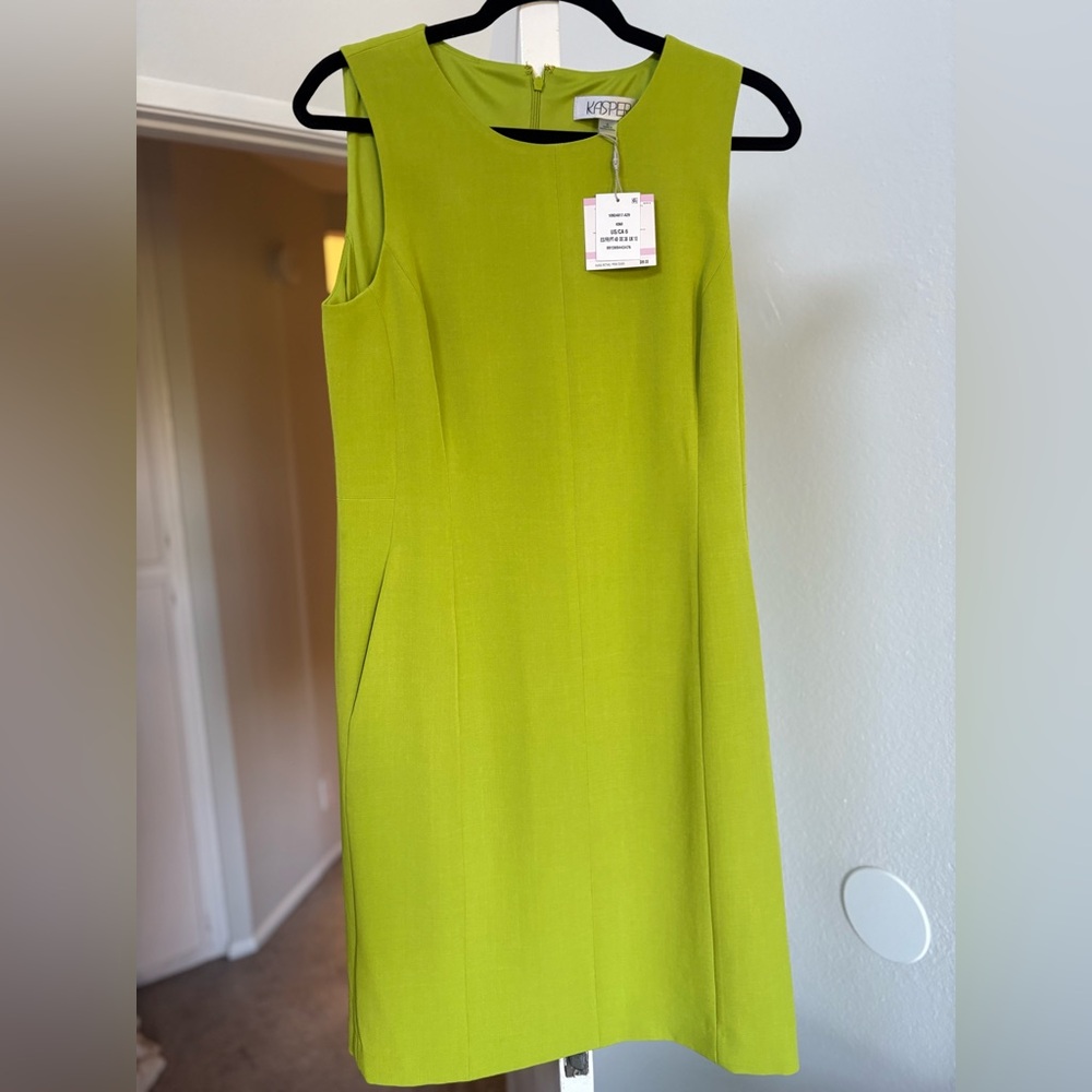 Kasper Lime Green Midi Dress